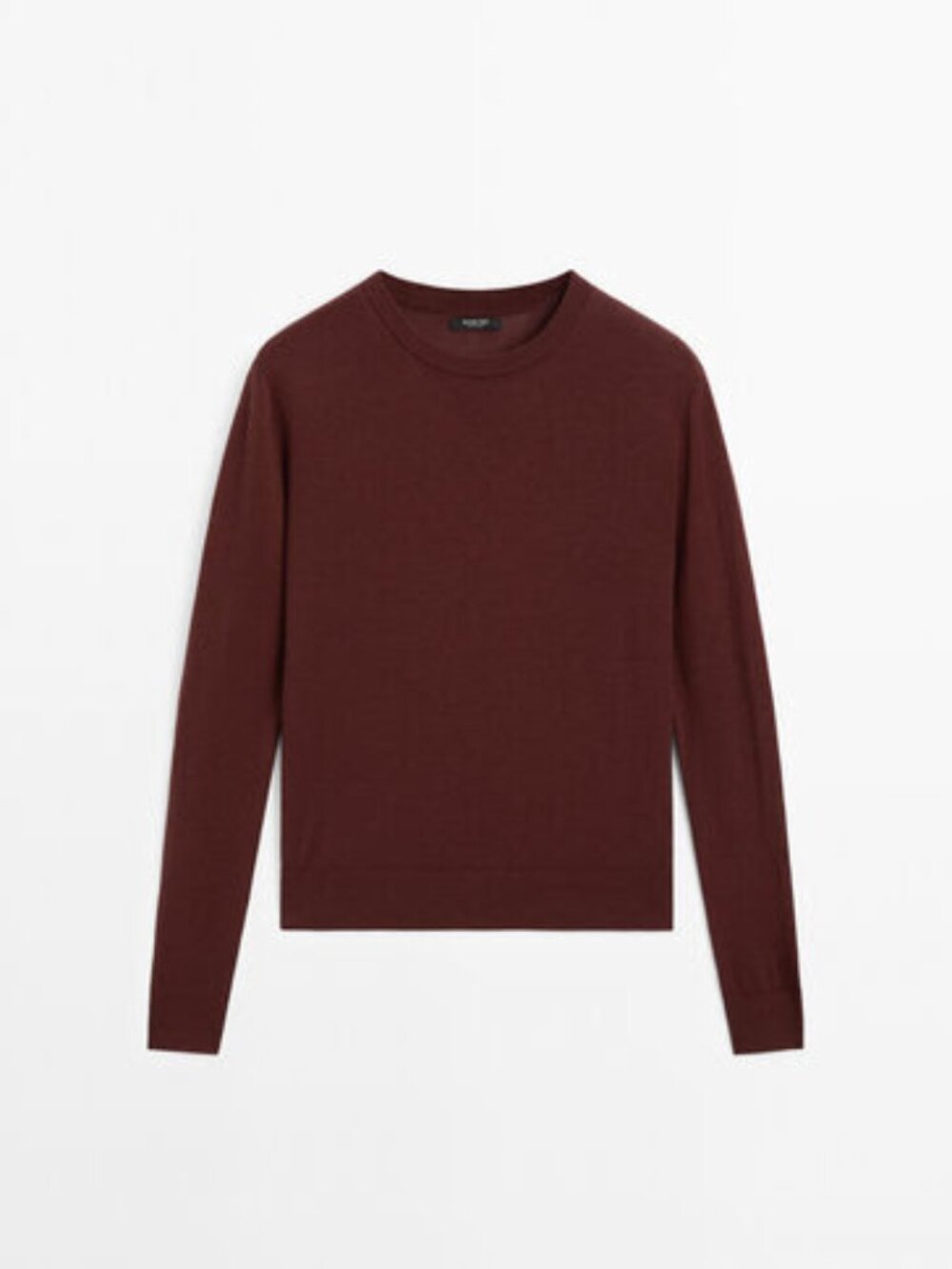 Massimo Dutti Cotton blend knit sweater | Colour: BROWN Size: L